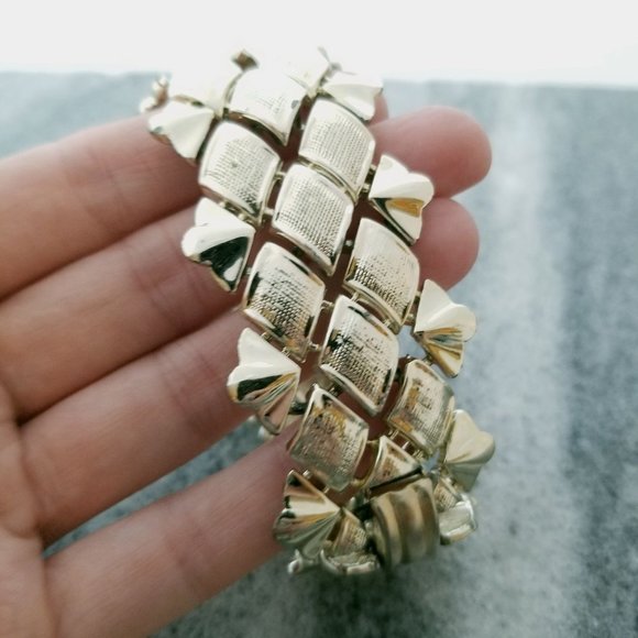 Coro Gold-Tone Geometric Bracelet - Picture 5 of 5